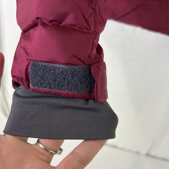 Columbia Women's Down Puffer Ski Jacket Parka Fleece Lined Hood Red Medium - Picture 2 of 15